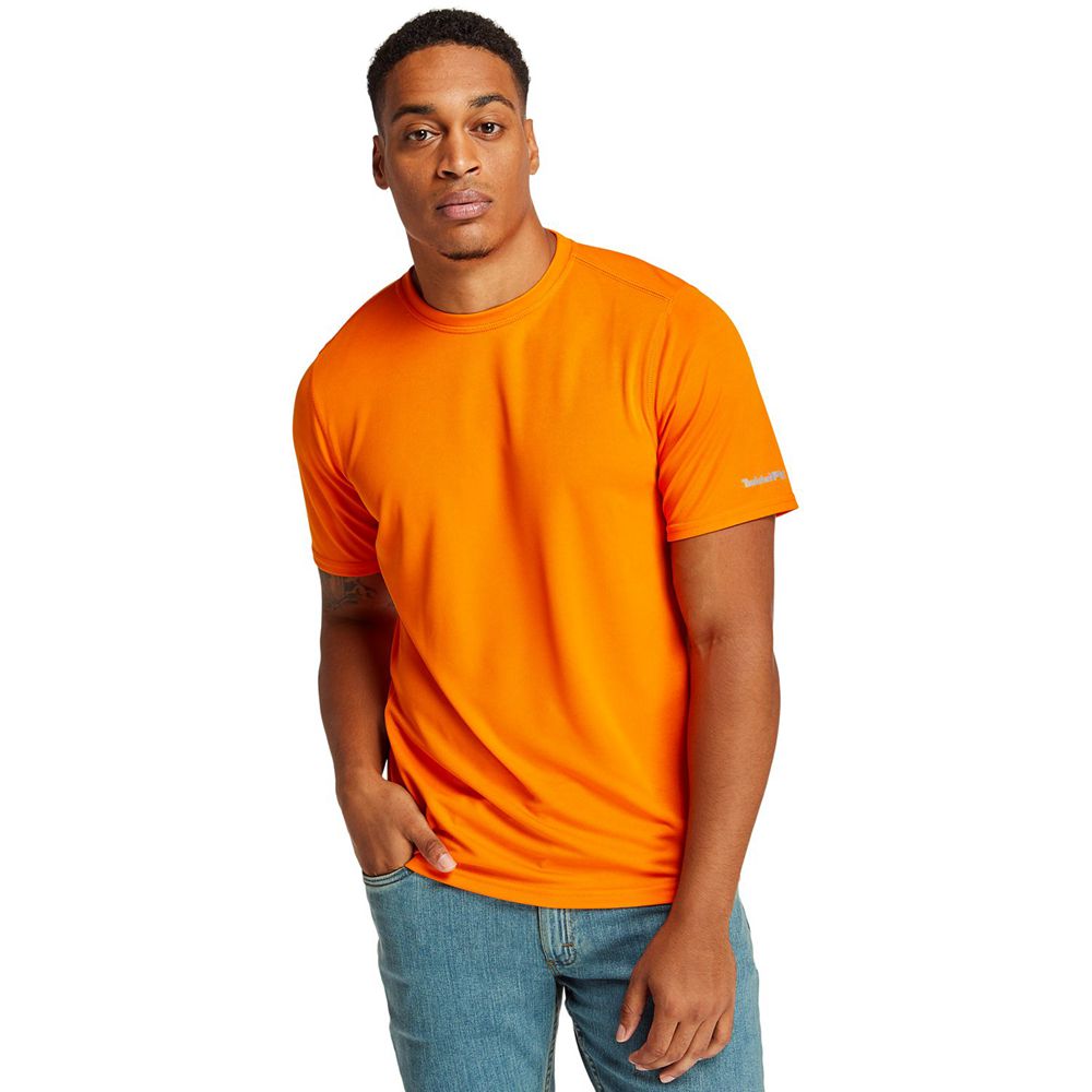 Camisetas Timberland Hombre Pro® Wicking Good Short Sleeve Naranjas - Chile FDM-125607